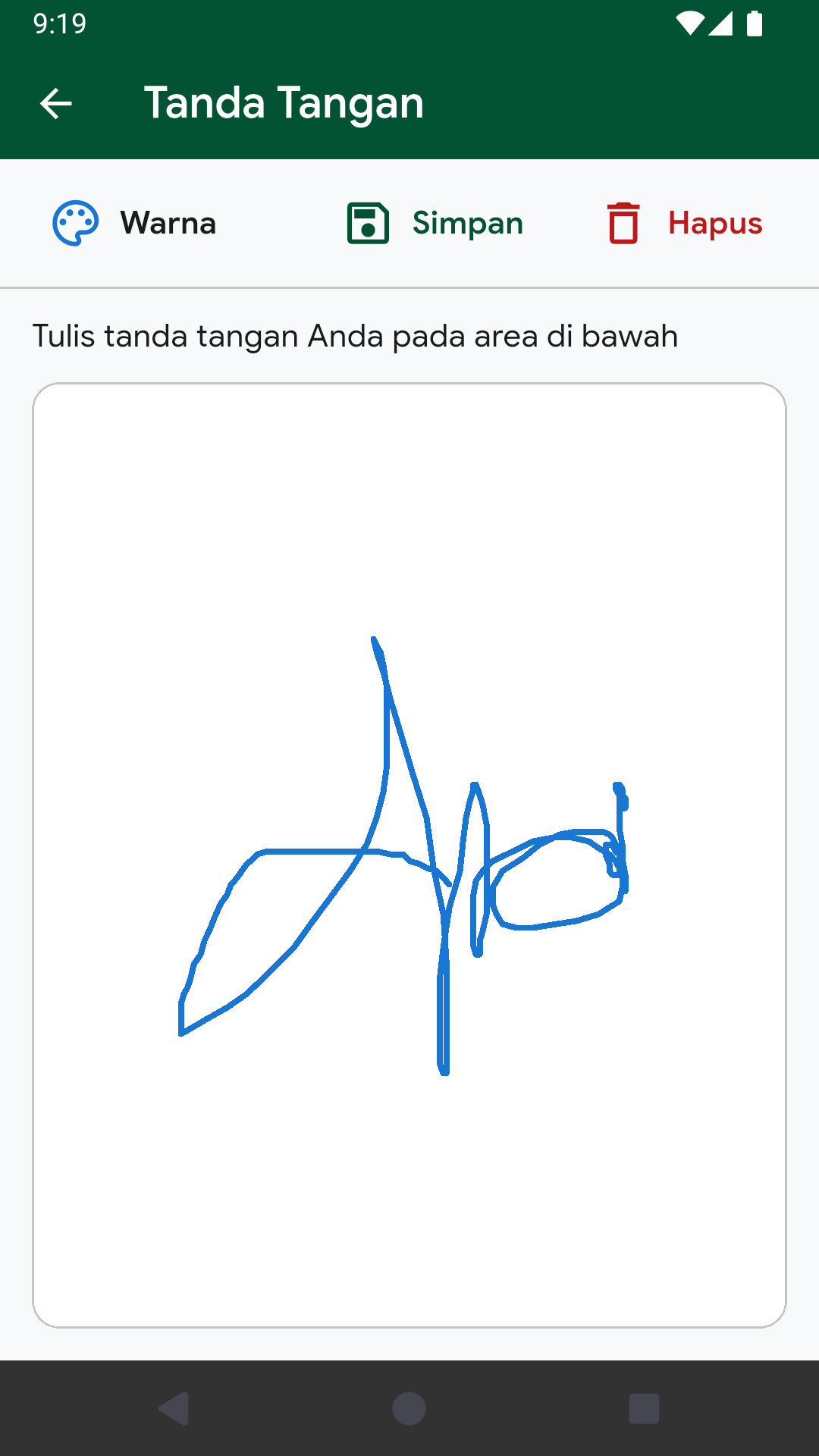 TTDigital — Kanvas tanda tangan