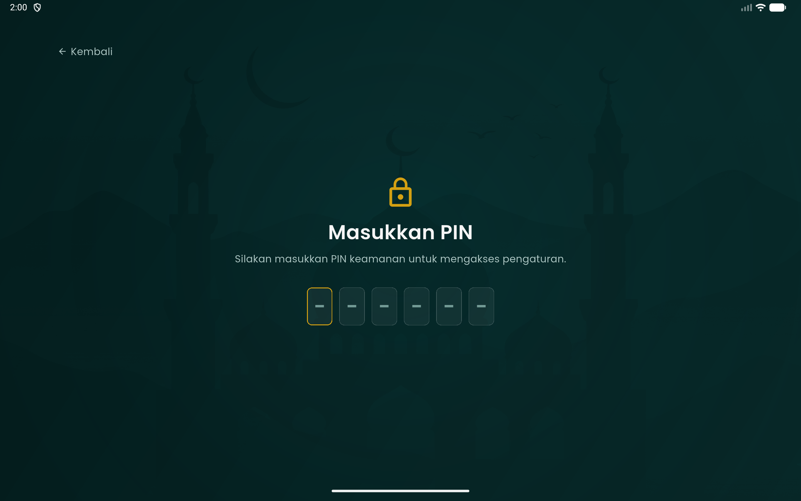 Halaman Verifikasi PIN